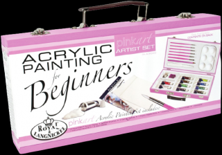 Royal Langnickel Set de artă acrilic pentru rujuri în cutie de lemn - 25 buc ()