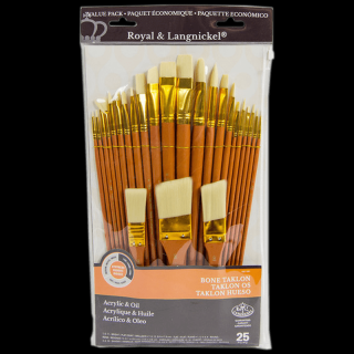 Set artistic avantajos de pensule Royal Langnickel - Bone –set de 25 buc