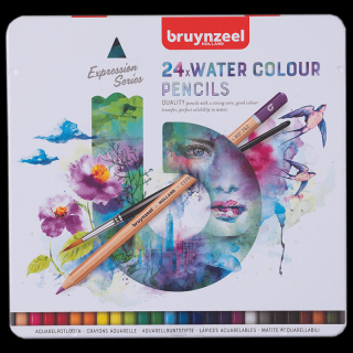 Set creioane acuarelă Bruynzeel Expression – 24buc (Set)