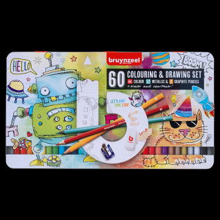 Set de creioane colorate Bruynzeel Small Artists - 60buc (Set)