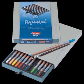 Set de creioane de acuarelă Bruynzeel Design - 12buc (Set de)