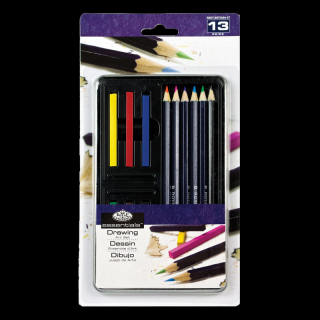 Set de creioane de desen Royal &amp; Langnickel Art Set - set mic de 13 buc