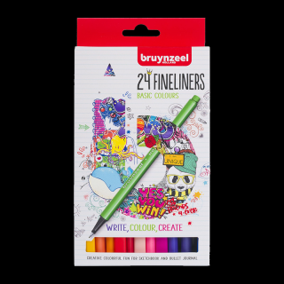 Set de markere Bruynzeel Fineliners Basic - 24 buc (Set de)