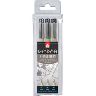 Set de stilouri tehnice SAKURA Pigma Micron - 3 buc - 02, 04, 08 ()