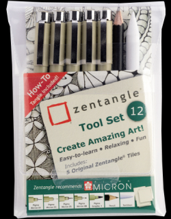 Set de stilouri tehnice SAKURA Zentangle Pigma Micron - set de 12 buc ()