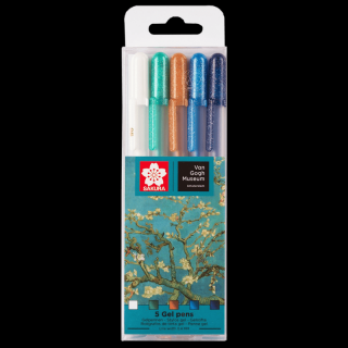 Stilouri Sakura Gel metalice - set de 5 buc - Van Gogh Museum