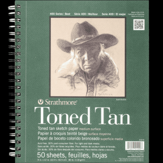 Strathmore Toned Tan Sketch paper 23x30,5cm 400 series 118g 50buc