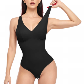 Body modelator cu efect de subtiere, grad de compresie ridicat, Black, Invisi