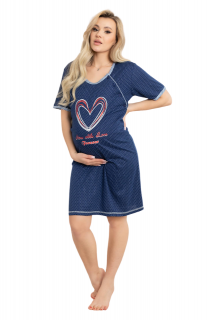 Camasa de alaptare, Forever Love - Navy, Maneca Scurta