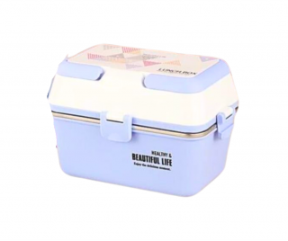 Caserola termica, 3 compartimente, Blue