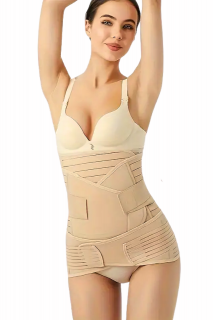 Centura abdominala 3 in1 pentru remodelare si sustinere abdominala, Beige