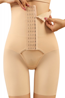 Colant modelator Invisi, corset prindere mos si baba, talie de viespe, Beige