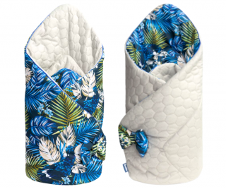 Paturica Wrap Bebe Dark Blue, doua fete, Bumbac, 75x75 cm