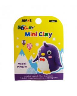 Set plastilina non-toxica Mini Clay, Little Penguin