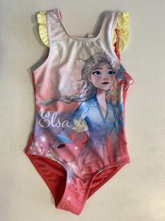 Costum baie intreg Disney, fete, Roz Galben, Elsa