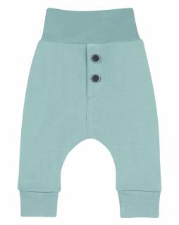 Pantalon lung, bumbac organic 100%, unisex, Verde