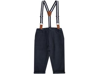 Pantalon lung cu bretele, blue navy, Classic Boy