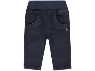 Pantalon lung cu buzunare, denim, fete, Bleumarin