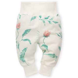 Pantalon vara   leggings  , bumbac 100%_fete_Ecru Flori_Spring Light