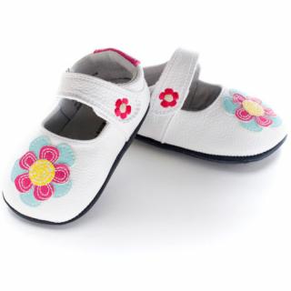 Pantofi casual, piele, fete, Alb Floare, Isla