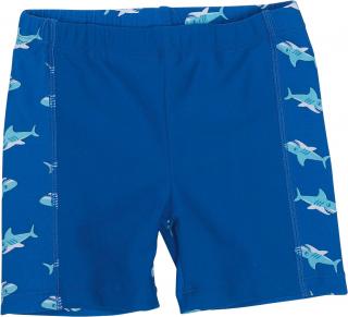 Slip de baie tip boxer, protectie UV 50+, baieti, Albastru Shark