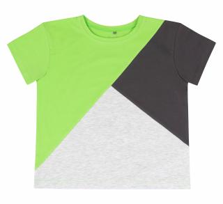 Tricou cu maneca scurta, baieti, Verde cross Gri