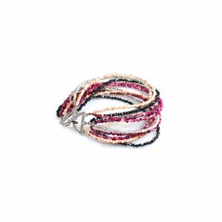 Bratara din Pirita, Spinel, Cuart si Opal cu Argint