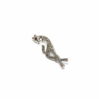 Brosa Girafa din Argint cu Marcasite