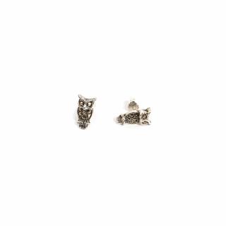 Cercei Bufnite din Argint cu Marcasite