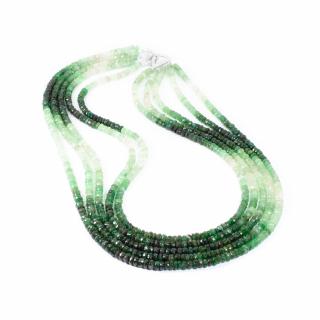 Colier   Crown of Emerald Streams   din Radacina de Smarald cu Argint