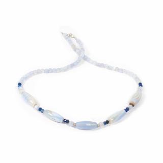 Colier din Agat si Lapis Lazuli cu Argint
