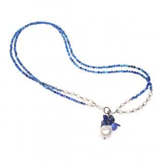 Colier din Chianit, Perle de Cultura si Lapis Lazuli