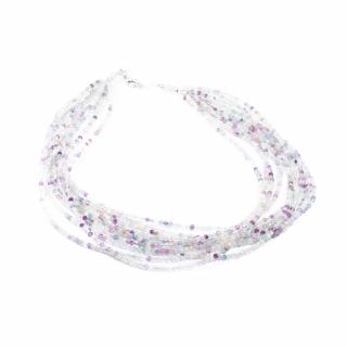 Colier   Frosted Lavender Fields   din Fluorina cu Argint