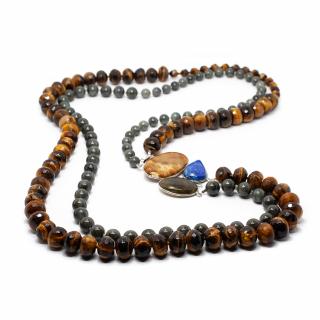 Colier   Serene Power of the Tiger s Eye   din Ochi de Tigru si Labradorit
