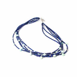 Colier   Starlit Lagoon   din Lapis Lazuli si Larimar cu Argint