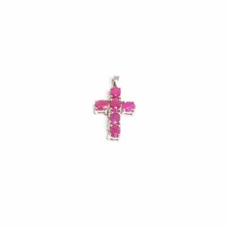 Pandantiv Cruce din Argint cu Spinel