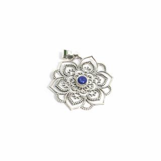 Pandantiv Floare din Argint cu Lapis Lazuli
