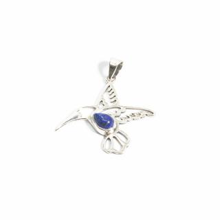 Pandantiv Pasarea Colibri din Argint cu Lapis Lazuli