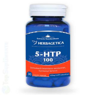 5-HTP-100 pastile vitamine antistres sistem nervos Herbagetica