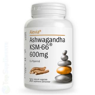 Ashwagandha KSM-66 pastile stres, energie Alevia 30 capsule