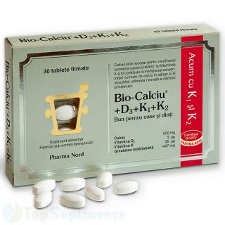 Bio Calciu cu vitamina D3 K1 si K2 Pharma Nord 30cps