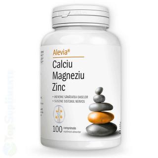 Calciu Magneziu Zinc supliment pastile Alevia 100 capsule