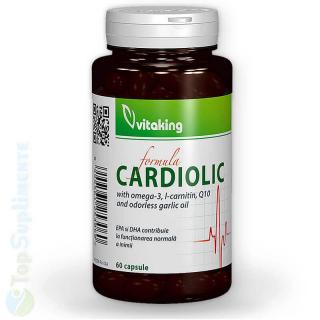 Cardiolic complex inima 60cps. Vitaking (omega3, Q10, usturoi, l-carnitina)