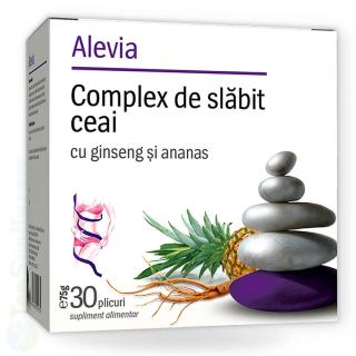 Ceai de slabit cu ginseng si ananas Alevia 30 plicuri