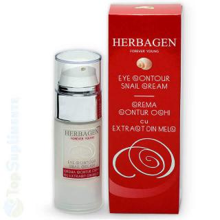 Crema contur ochi cu extract de melc Herbagen 30ml