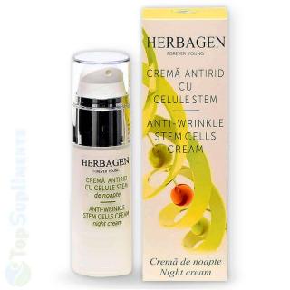 Crema de noapte antirid cu celule Stem Herbagen 30gr