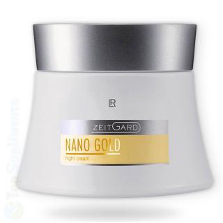 Crema de noapte Nanogold cu particule de aur si matase LR