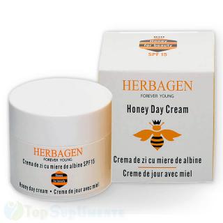 Crema de zi cu miere de albine SPF15 Herbagen 50gr