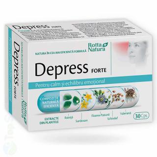 Depress Forte pastile antistres anxietate si depresie Rotta 30cp