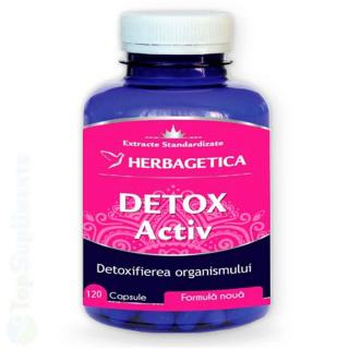 Detox Activ supliment detoxifiere digestie Herbagetica 120cps